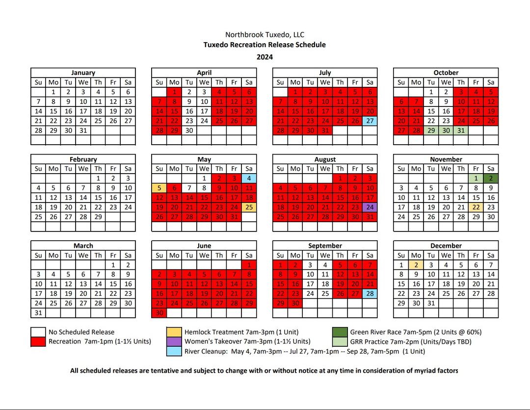 Green River Flows & Release Schedule